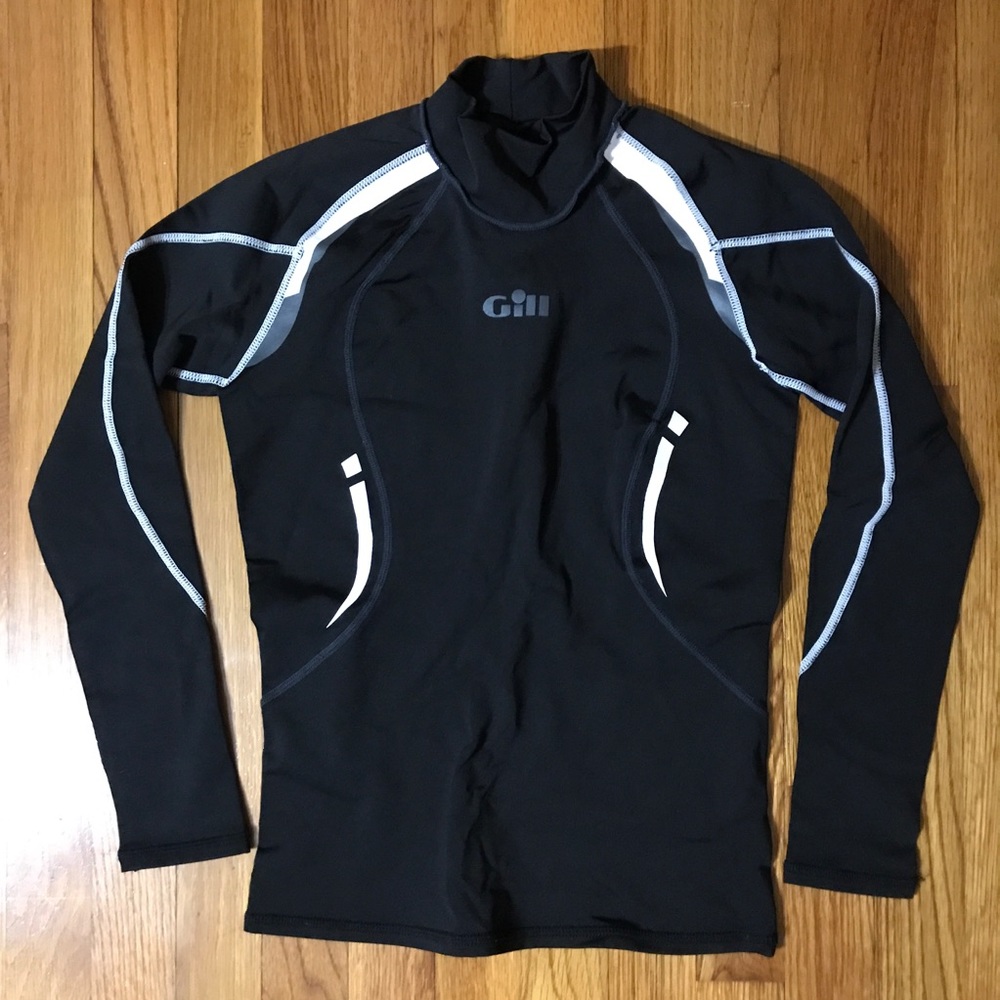 Gill women’s black rash guard sailing shirt